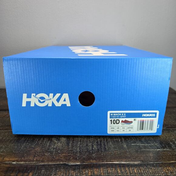 NEW Hoka One One Mach X 2 Mens Size 10 D Running Shoes 1155119 Red Blue White